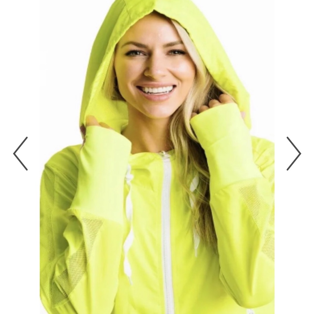 ZYIA active bomber neon yellow windbreaker